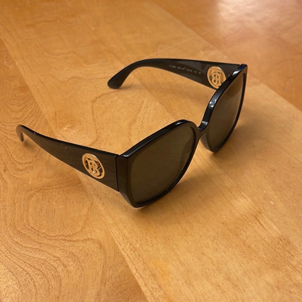 Burberry Black Sunglasses with Gold Accents